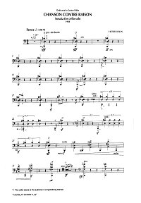 Suslin - Cello sonata solo (1984) - Instrument part - First page